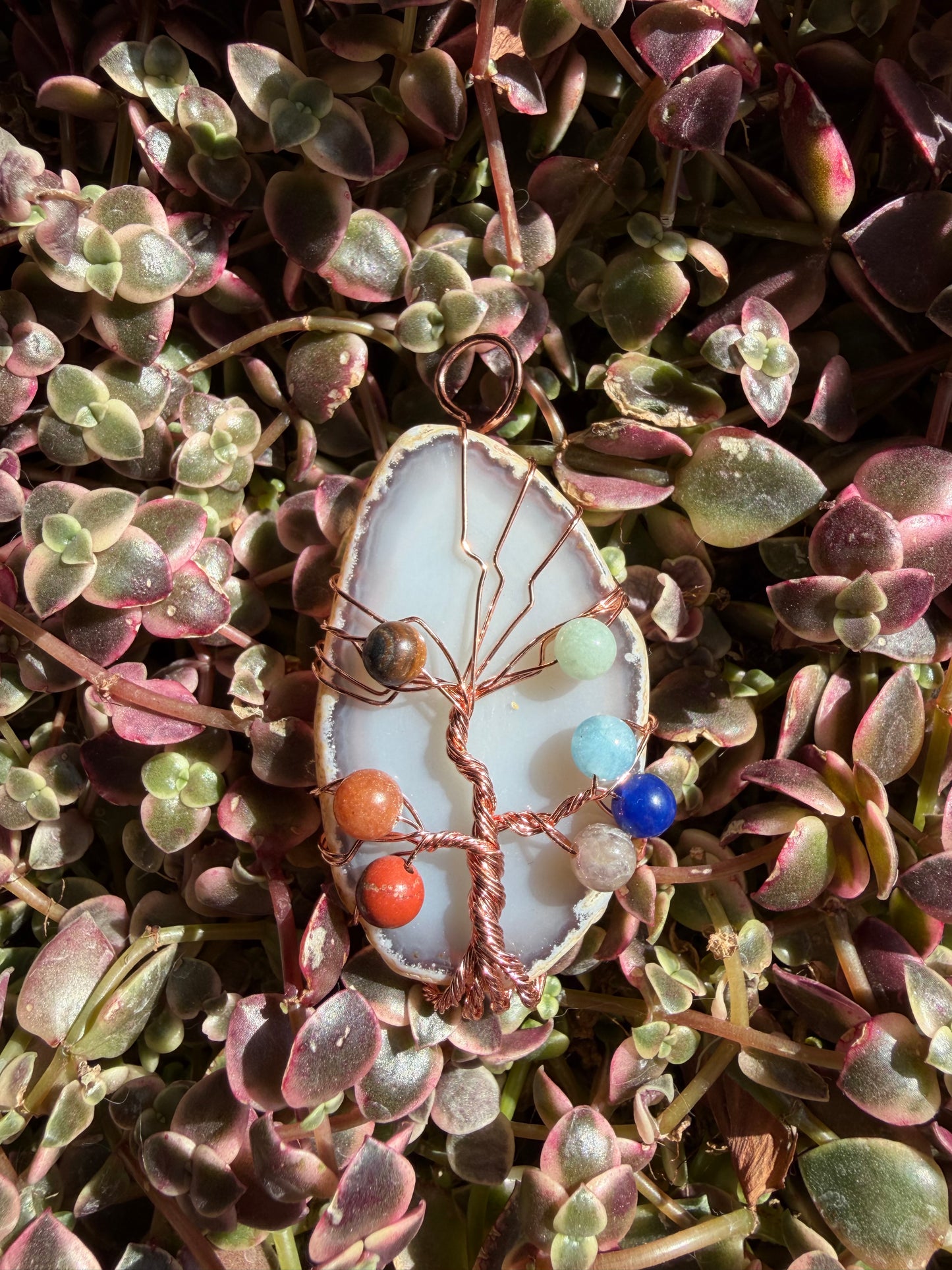 Chakra Agate Pedant