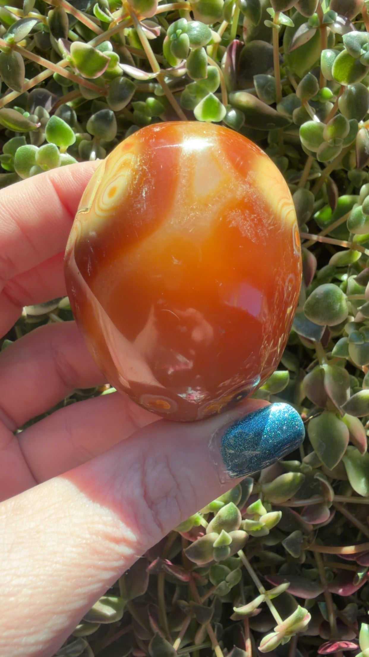 Carnelian Palm Stone