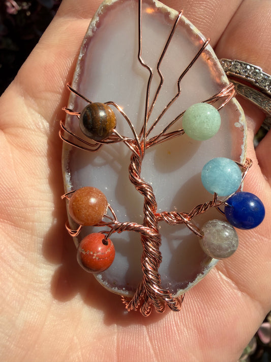 Chakra Agate Pedant