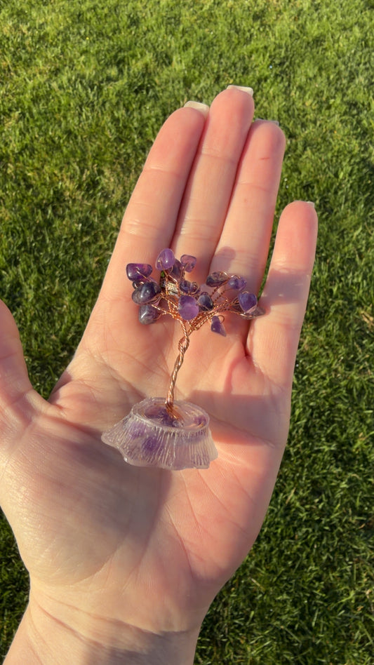 Mini amethyst crystal tree