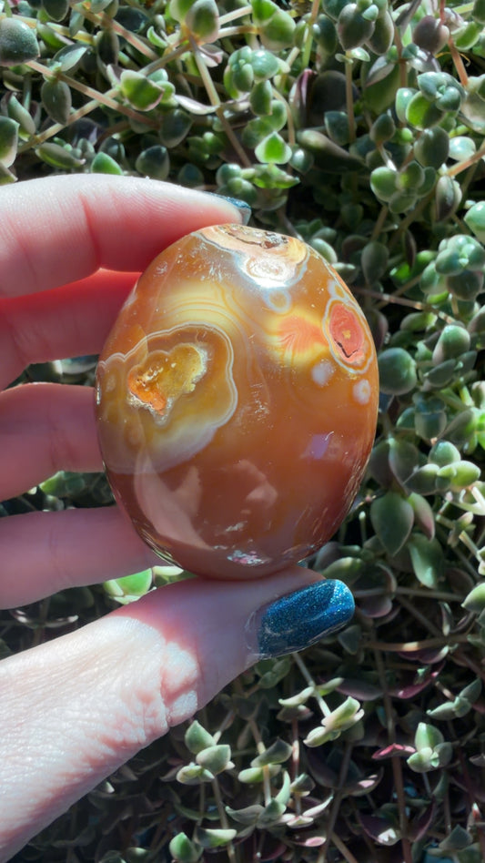 Carnelian Palm Stone