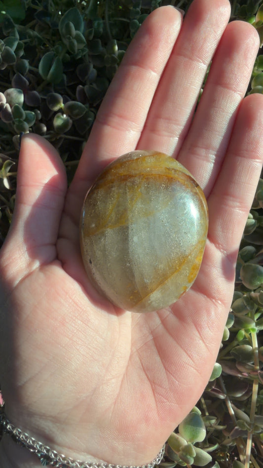 Golden Healer Palm Stone