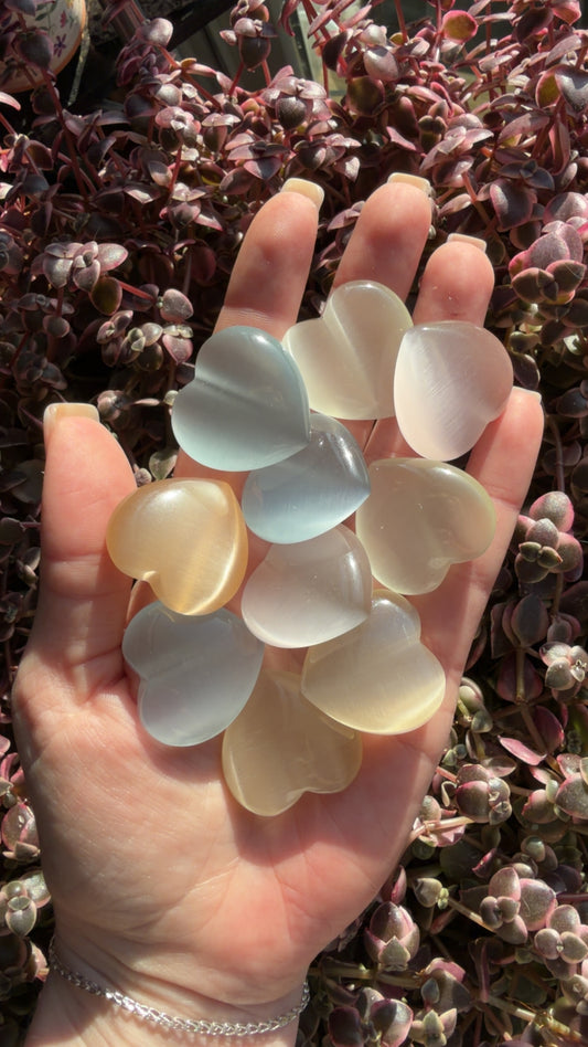 Mini dyed selenite hearts