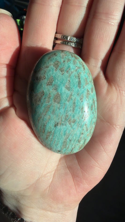 Amazonite Palm Stone
