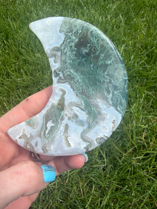 Moss agate Moon